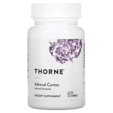 Витамины и БАДы для нормализации гормонального фона Thorne, Adrenal Cortex, 60 Capsules