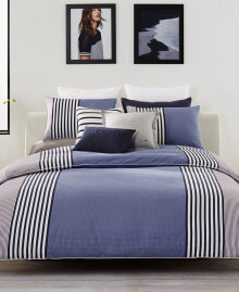 Lacoste Home meribel Colorblocked Reversible Cotton Duvet Cover Set, Twin/Twin XL