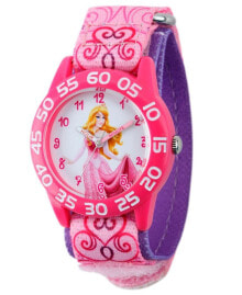 ewatchfactory disney Aurora Girls' Pink Plastic Time Teacher Watch