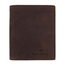 Мужское портмоне кожаное коричневое вертикальное без застежки Tom Tailor Mens wallet 25307 29