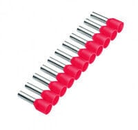 184486 - Pin terminal - Copper - Straight - Red - Tin-plated copper - Polypropylene (PP)