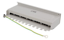 Deltaco PAN-212 - 10 Gigabit Ethernet - Fast Ethernet - Gigabit Ethernet - 10000 Mbit/s - RJ-45 - Cat6a - 22/26 - Grey