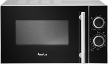 Amica AMGF20M1GS микроволновая печь Столешница Микроволновая печь с грилем 20 L 700 W Черный, Серебристый