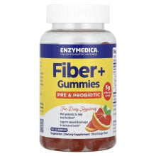 Fiber+ Gummies, Pre & Probiotic, Blood Orange, 90 Gummies