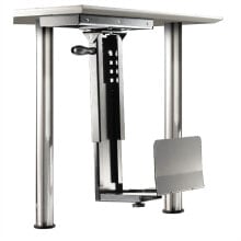 Computer tables for gamers rOLINE PC Holder with rotation function - silver - Desk-mounted CPU holder - 30 kg - Silver - Steel - 0 - 90° - 23.4 cm