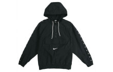 Nike Nsw Big Swoosh 背面大钩子 半拉链串标运动连帽外套夹克 春季 男款 黑色 / Куртка Nike Nsw Big Swoosh CD0420-010