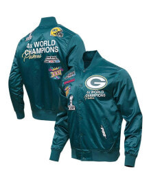 Купить мужские куртки Pro Standard: Куртка мужская Pro Standard Green Green Bay Packers Championship Satin Full-Snap Varsity - зеленая