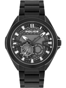 Мужские наручные часы с браслетом Мужские наручные часы с черным браслетом Police PEWJH2110301 Ranger II mens 48mm 5ATM