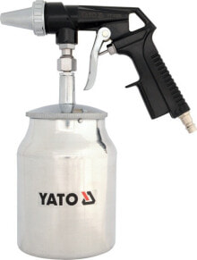 Пневматические аэрографы, краскопульты и текстурные пистолеты Yato YT-2376 пневматический пескоструйный пистолет 1 L 8 бар