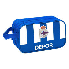 Косметички и бьюти-кейсы SAFTA Deportivo De La Coruña 2 Zippers 4.9L Wash Bag