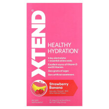 Витаминно-минеральные комплексы Xtend, Healthy Hydration, клубника и банан, 15 пакетиков по 8,6 г (0,3 унции)