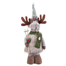 Christmas bauble Multicolour Metal Fabric Reindeer 20 x 11 x 50 cm