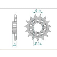 AFAM 166800 Front Sprocket And Rubber