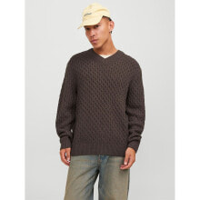 JACK & JONES Cosy Cable V Neck Sweater