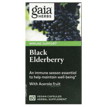 Black Elderberry with Acerola Fruit, 60 Vegan Capsules