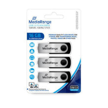 USB  флеш-накопители Флеш накопитель MediaRange MR910-3 USB 16 GB USB тип-A 2.0