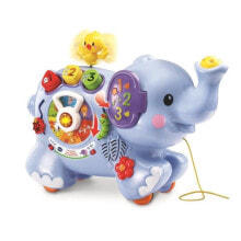 Развивающая игрушка Слоник-каталка - VTech Baby - Сортировщик форм, игры, подсветка, числа, цвета, светящееся колесо с животными. Возраст: от 12 месяцев.