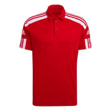 Мужские спортивные поло мужская футболка-поло спортивная красная с логотипом adidas Squadra 21 Polo M GP6429
