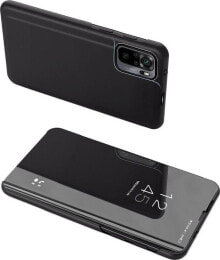 Hurtel Clear View Case futerał etui z klapką Poco M4 Pro 5G czarny