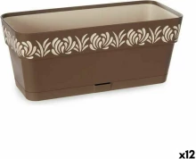 Planter Stefanplast Gaia Brown Plastic 13,3 x 12,3 x 29,3 cm (12 Units)