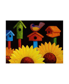 Trademark Global oscar Ortiz Midnight Garden Birdhouse Canvas Art - 36.5