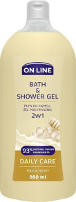 Средства для душа on Line Daily Care Bath & Shower Gel Молочно-медовый гель для душа и ванны 980 мл