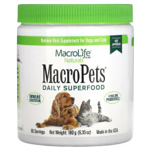 Macrolife Naturals, MacroPets, ежедневный суперфуд, для собак и кошек, 180 г (6,35 унции)