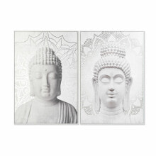 Painting DKD Home Decor 82,5 x 4,5 x 122,5 cm Buddha Oriental (2 Units)