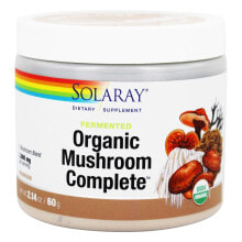 Грибы solaray Fermented Organic Mushroom Complete Комплекс органических ферментированных грибов 2000 мг 60 г