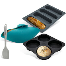 Dishes and molds for baking and baking