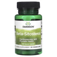 Растительные экстракты и настойки swanson, Бета-ситостерол, 320 мг, 30 растительных капсул