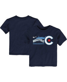 Nike toddler Boys and Girls Navy Chicago Cubs City Connect Graphic T-shirt