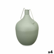 Vase Caraffe Green Steel 24 x 40 x 24 cm (4 Units)