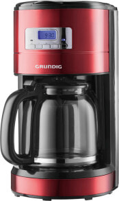 Coffee makers and coffee machines grundig KM 6330 - Drip coffee maker - Red,Stainless steel