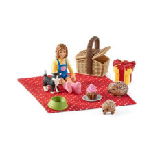 Детские игровые наборы и фигурки из дерева набор SCHLEICH Пикник на день рождения 9 предметов 42426