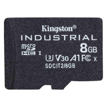 Карта памяти Kingston Technology GmbH Kingston Technology Industrial, 8 GB, MicroSDHC, Class 10, UHS-I, Class 3 (U3), V30