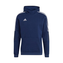Мужские спортивные худи Мужское худи с капюшоном спортивное синее с логотипом Adidas Tiro 21