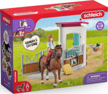 Figurka Schleich Zestaw figurek Boks dla konia Hannah & Cayenne