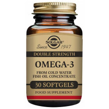 Рыбий жир и Омега 3, 6, 9 Solgar Omega-3 Double Strength Рыбий жир для поддержки сердечно-сосудистой системы  30 капсул