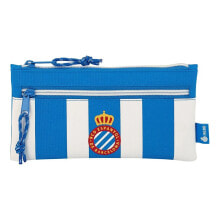 SAFTA RCD Espanyol 2 Zippers Pencil Case