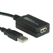 Value USB A/USB A M/F 12m USB кабель 2.0 Черный 12.99.1110