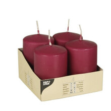 Decorative candles  pAPSTAR 10495 - Cylinder - Bordeaux - 16 h - 4 pc(s)