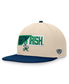 Купить мужские головные уборы Top of the World: Men's Khaki Notre Dame Fighting Irish Goalaso Snapback Hat