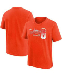Nike big Boys Orange San Francisco Giants City Connect Graphic T-shirt