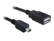 DeLOCK 82905 USB кабель 0,5 m 2.0 USB A Mini-USB B Черный