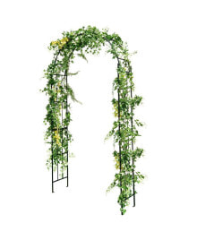 Costway garden Arch Arbor Trellis Pergola 7.5 ft Metal Archway for Climbing Plants Party