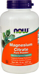 Магний NOW Foods Magnesium Citrate Pure Powder Чистый порошок цитрата магния  227 г