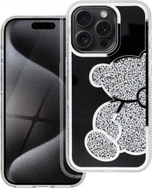 OEM Futerał TEDDY BEAR do IPHONE 14 Pro Max srebrny