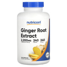Nutricost, Экстракт корня имбиря, 2200 мг, 240 капсул