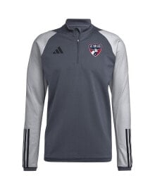 Men's Gray FC Dallas 2023 On-Field AEROREADY Quarter-Zip Training Top